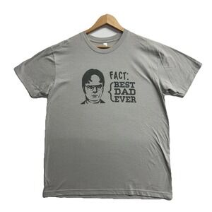 American Apparel Dwight Schrute Gray Men's Tee L Best Dad